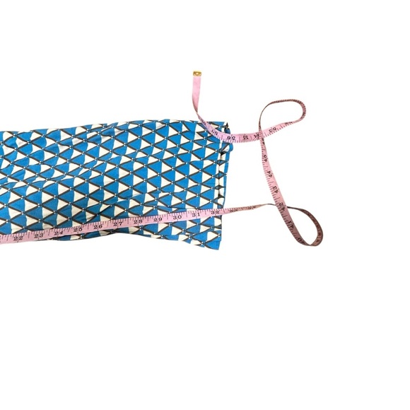 NWT Zara blue geometric satin set size XS shirt and pants flare 70a bloggers - Picture 12 of 14